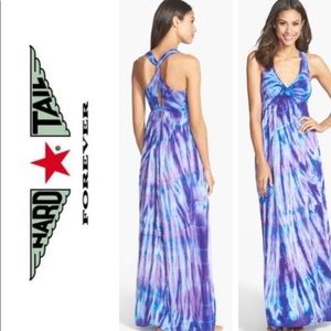 Hard Tail,Tie-Dye Twisted Back, Low Cut Maxi Dress, Excellent Quality, EUC,Large